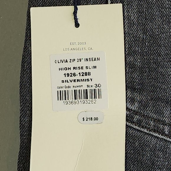 Citizens of Humanity High Rise Slim Olivia Jeans in Silver Mist - Picture 6 of 6